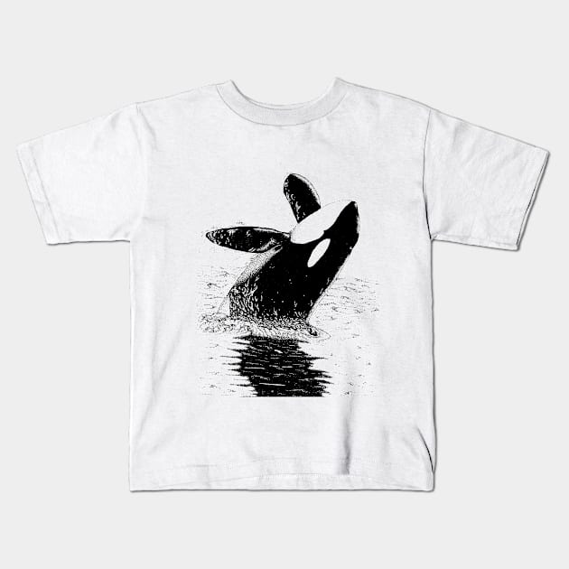 Keiko Breaching Kids T-Shirt by Marina Rehder